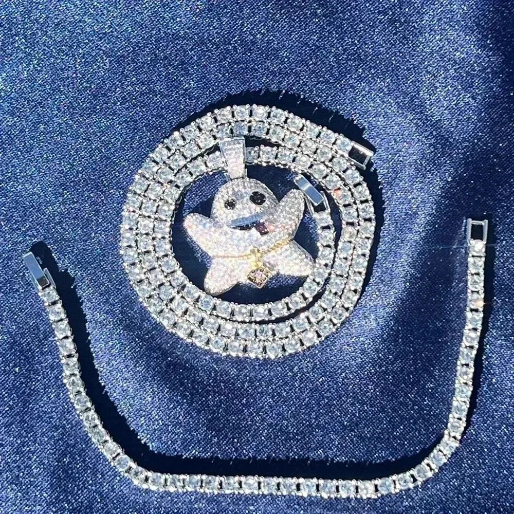 Ice Out Ghost  Tennis & Bracelet set